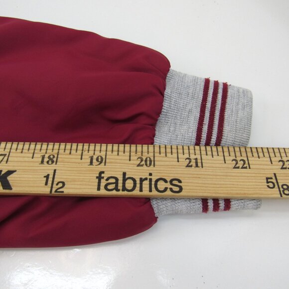 NY Classics Sports Red Varsity Jacket With Hood Zip and Snap Close Size M - Picture 5 of 9